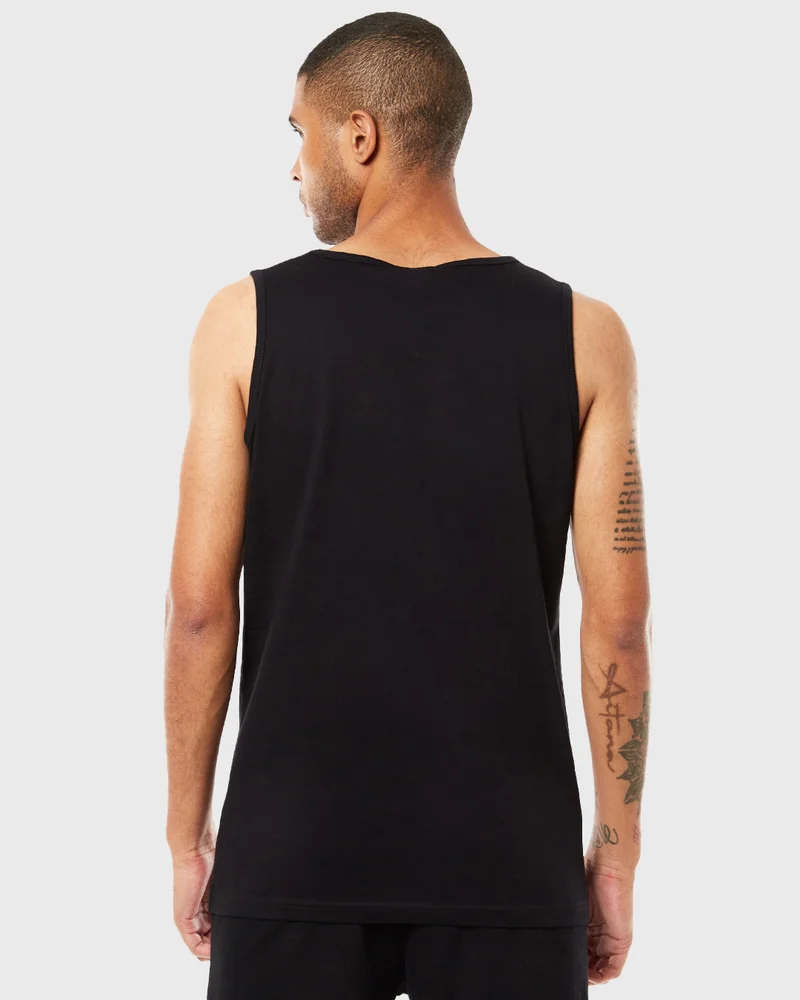 بيواكوف Men's Black Hang Loose Relax Graphic Printed Vest